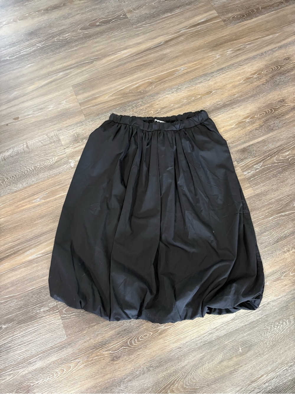 Women's Black A-Line Bubble Hem Skirt